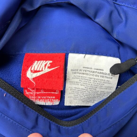 Nike Jacket Mens Large Quilted Duck Down Full Zip Polyester Reversible Y2K - Picture 10 of 12